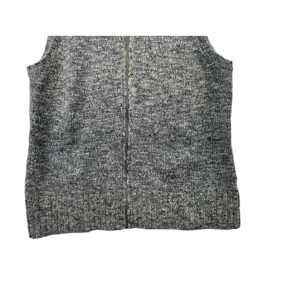 J.Jill Womens  Wool Blend Zip-Up Sleeveless Sweater Vest L Gray - Picture 2 of 10